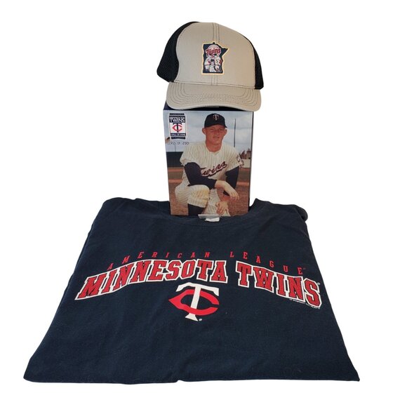 Minnesota Twins Baseball Bling - Hat  T-Shirt 2XL  Jim Katt Bobble Head - Picture 1 of 15